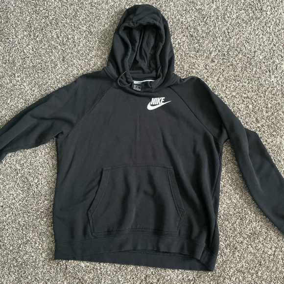 Nike Charcoal Hoodie with White Logo - Picture 1 of 3